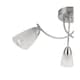 image 6 of COSYLYTE Hallie Bathroom Light 3 Classic Glass Ceiling Light - Brushed Nickel | Silver | Brushed Nickel | 1