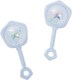 image 2 of Pack of 6 2.5" Blue Baby Rattles For Baby Shower Favors