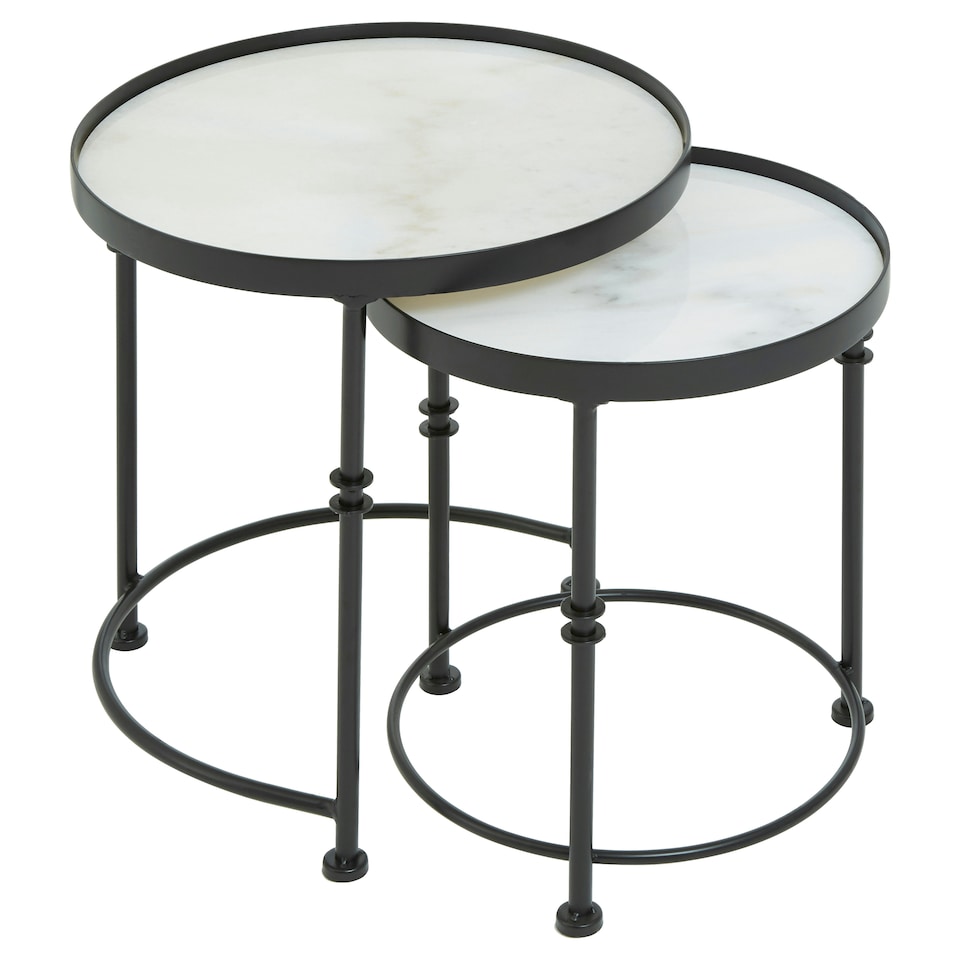 image 1 of Interiors by Premier Arcana Set Of 2 Round Side Tables