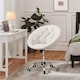 image 2 of Yaheetech Tufted Leisure Office Chair  Adjustable Height White