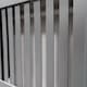 image 3 of JSH Radiator Cover Vertical Grey Slat Wood MDF - Small - 78cm (W) x 81.5cm (H) x 19cm (D) | Grey