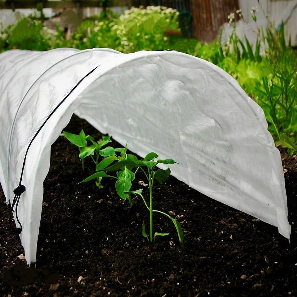 image 1 of Garden Gear Fleece Greenhouse Tunnel | White | 1