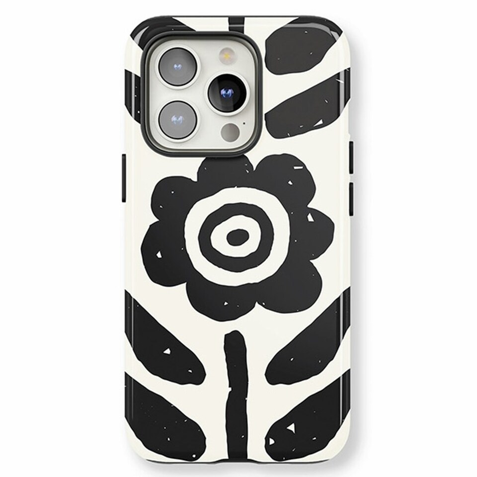 image 1 of Abstract Flower Phone Case | Black | Galaxy S25 Plus
Slim | Galaxy S25 Plus
Slim