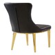 image 5 of Interiors by Premier Black Leather Dining Chair, Effortless Cleaning Lounge Chair for Living Room, Space-Saving Dining Chair