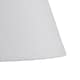 image 3 of Ivory Cotton 20cm Diameter Tapered Fabric Lamp Shade | White | Medium | 1