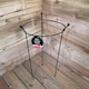 image 2 of 4 Pack of Small 60cm x 35cm Heavy Duty Black Steel Herbaceous Garden Plant Support Ring