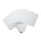 image 1 of Pack of 12 Square Plain White MDF Double Sided Dry Erase Handheld Answer Paddles - Mini Whiteboard