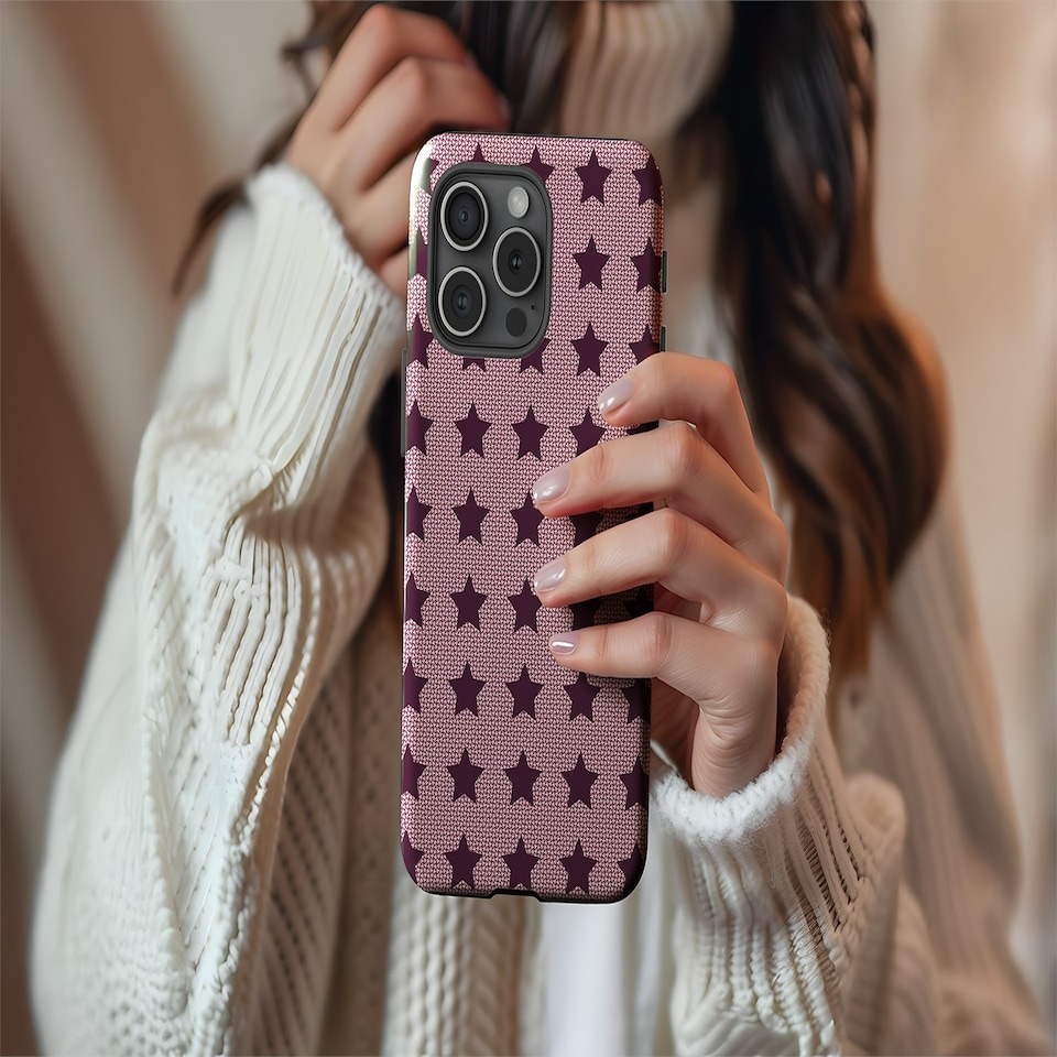 image 1 of Burgundy Stars Red | iPhone 16
Slim | iPhone 16
Slim