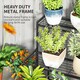 image 4 of Outsunny 3-Tier Metal Plant Stand, Modern Ladder Shelf for Garden, Black 