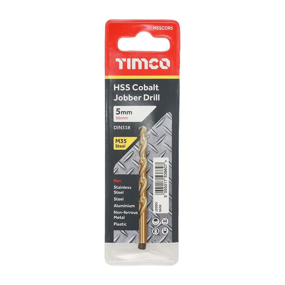 image 1 of Timco - Ground Jobber Drills - Cobalt M35 (Size 5.0mm - 1 Each)