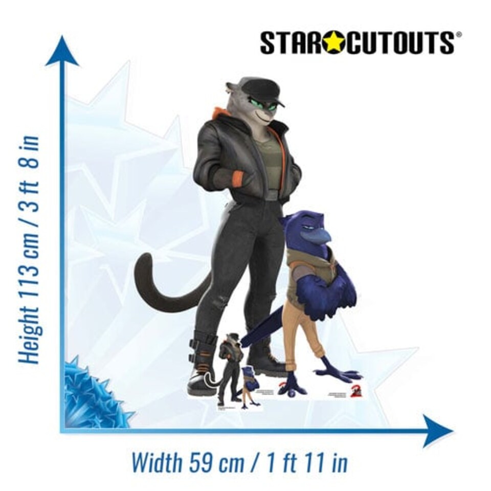 image 1 of Kitty & Susan Bad Guys Lifesize Cardboard Cutouts 113cm - Pack of 2