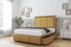 image 3 of Sloomy Lancaster Mustard Plush Divan Bed With Mattress 2 Drawers Left Side With 26" Strutted Headboard & 12" Matching Footboard 4'6 Double | Gold | Mustard | Double | 1