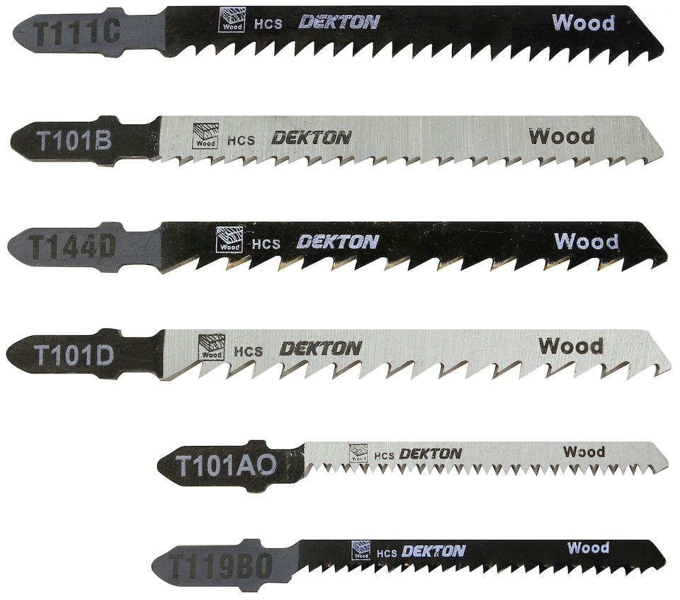 image 1 of Dekton 10 Pcs Jig Saw Blades Set Wood Fast Cuttingfor Bosch, Dewalt, Makita, Mil
