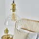 image 1 of ValueLights Aurelian Brushed Gold Pendant Light with Clear Dome Lamp Shade