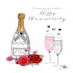 image 2 of Wishing You Both Happy Anniversary Greeting Card Joie De Vivre Range Cards