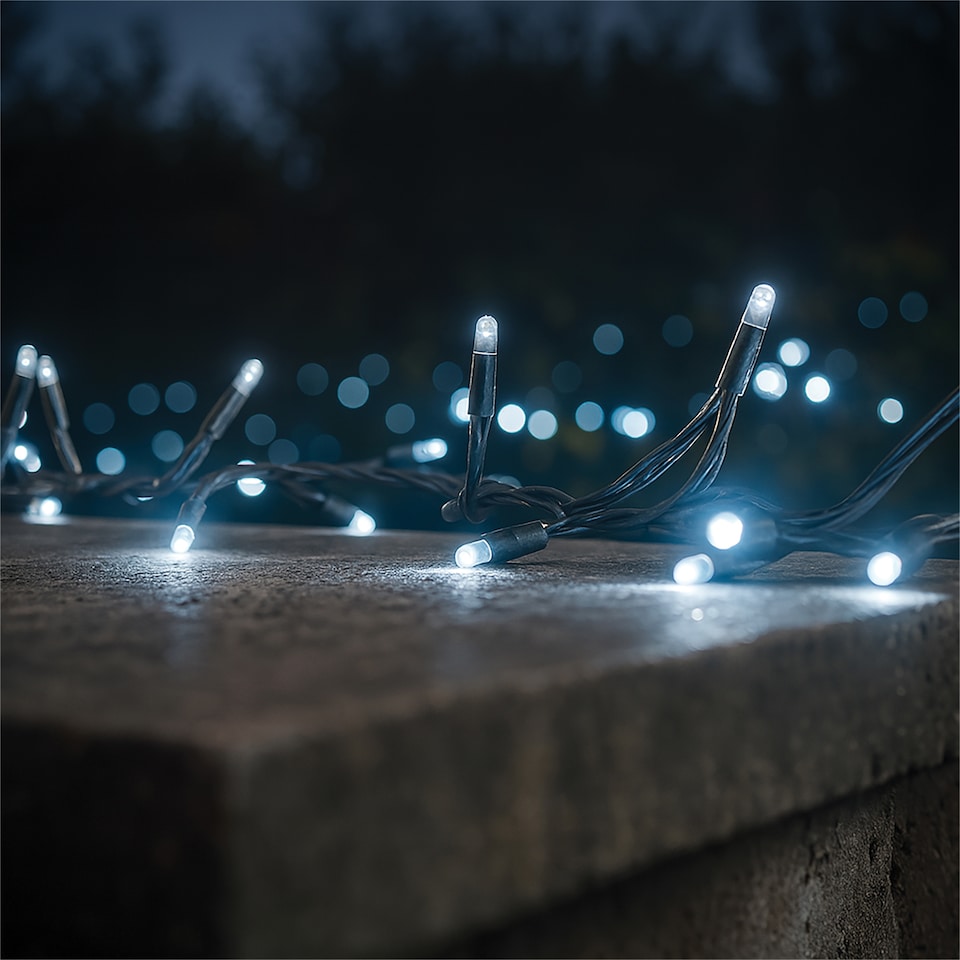 image 1 of Cluster Lights Black Rubber IP65 Cool White 45M