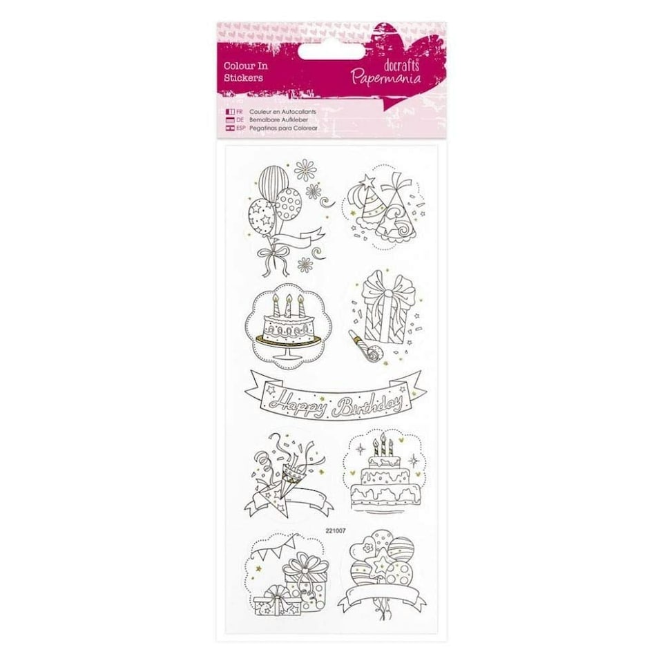 Colour In Glitter Stickers