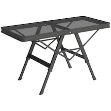 Outsunny 3 ft Folding Camping Table w/ Adjustable Heights & Mesh Desktop 