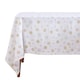 image 1 of Homescapes Gold Snowflake Christmas Tablecloth - 137 x 137 cm | White | 137cm x 137cm (54" x 54")