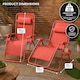 image 8 of Set of 2 Zero Gravity Reclining Foldable Garden Chairs Sun Loungers