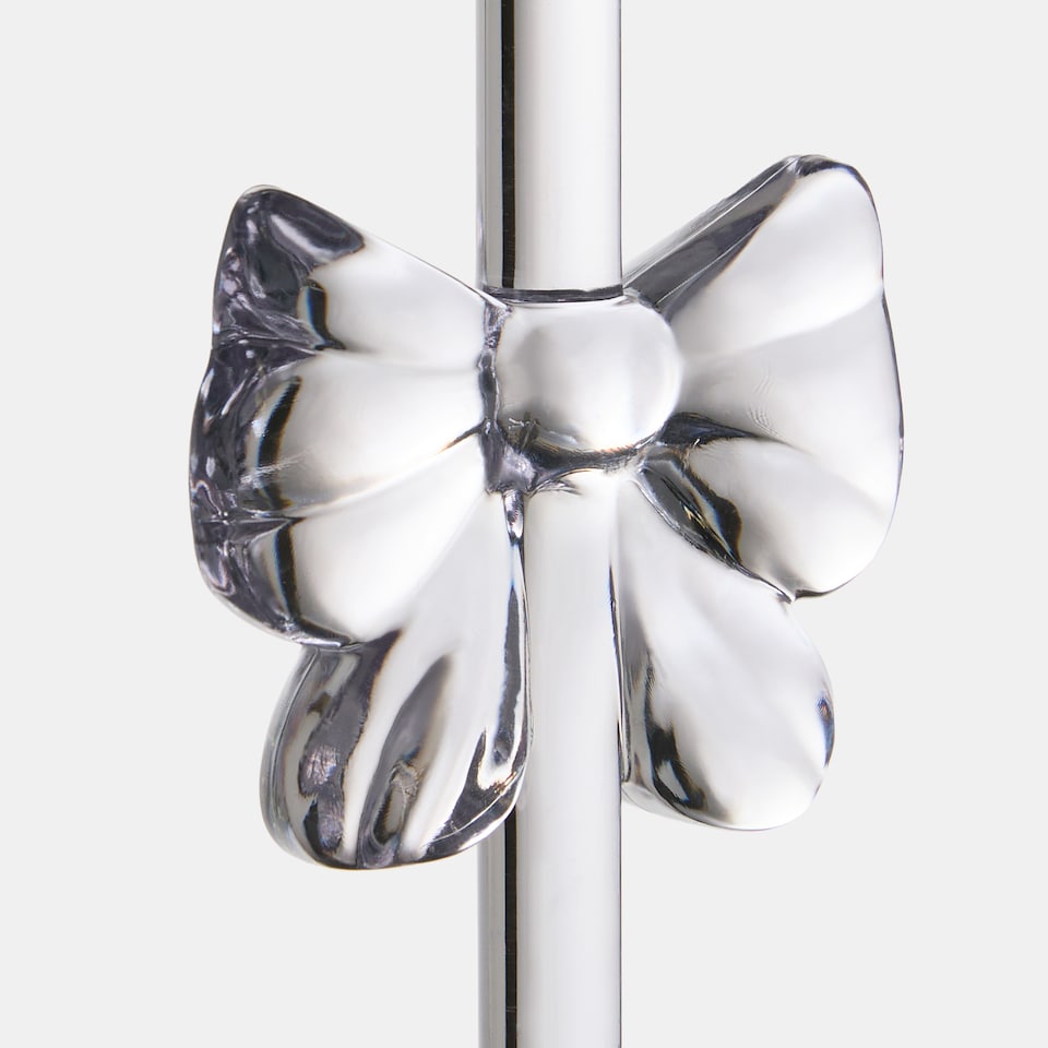 image 1 of OHS Set of 2 Bow Picnic Wine Glasses Plastic Reusable Champagne Flute