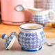 image 6 of Nicola Spring Hand-Printed Sugar Bowl - 10cm - Navy Blue