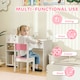 image 7 of AIYAPLAY Kids Desk and Chair Set, Toddler Table and Chair Set | White