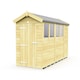 image 1 of 4 x 11 Feet Apex Shed - Single Door With Windows - Wood - L329 x W118 x H217 cm | Brown