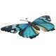 image 4 of Medium Metal Blue Butterfly Wall Art Garden/Home Ornament 21.5 X 33.5CM