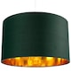 image 5 of Contemporary Green Cotton 14" Table/Pendant Lamp Shade with Shiny Copper Inner | Green | Forest Green | 1