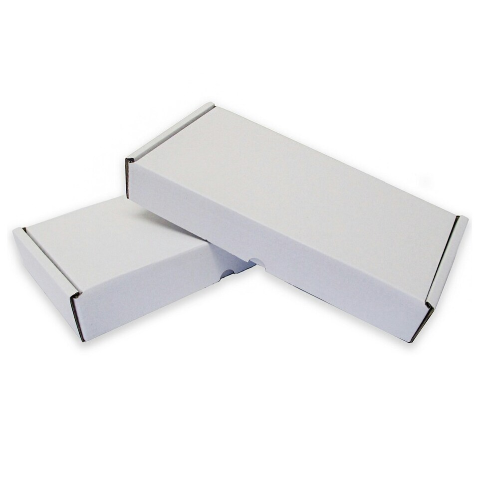 image 1 of 100 x White 12 x 10 x 4" (300x250x100mm) Packing Shipping Mailing Postal Strong Single Wall Die Cut Boxes White