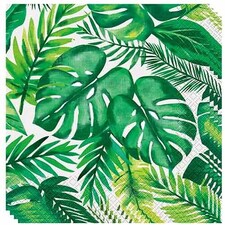Palm Tropical Luau Luncheon Napkins 33cm 2ply - Pack of 16