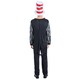 image 2 of Dr. Seuss Unisex Adult The Cat In The Hat Costume Set | Black | Black/White/Red | L | 1