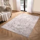image 2 of OHS Vintage Print Washable Indoor Carpet Floor Rug, 80x150cm - Grey