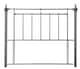 image 1 of 4ft6 Double Black Nickel, Crystal Corner Finnials, Traditional Antique Victorian Metal Bed Headboard | Black | 4ft6 Double