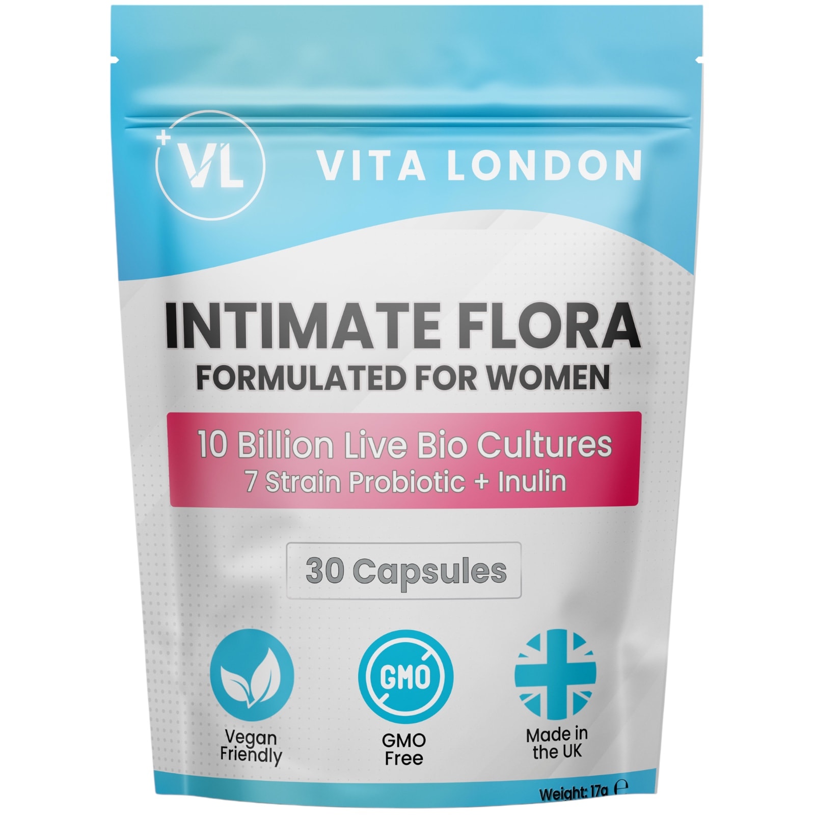 Intimate Flora Capsules - 7 Strain Probiotics For Women - 10 Billion CFU - 30 Capsules