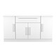 image 1 of Carlton 4 Door 1 Drawer Wide Sideboard in Porcelain Matt (Ready Assembled) | White | Porcelain Matt