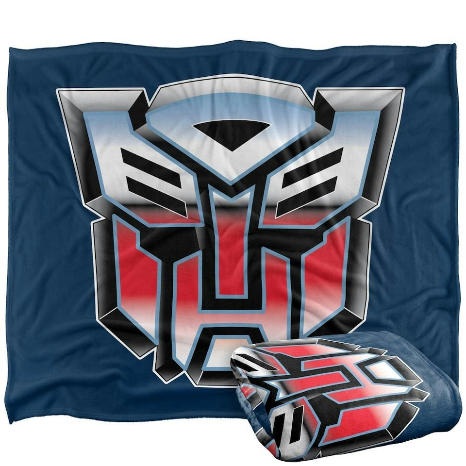 image 1 of Transformers Airbrush Logo Blanket - Multicoloured - One Size