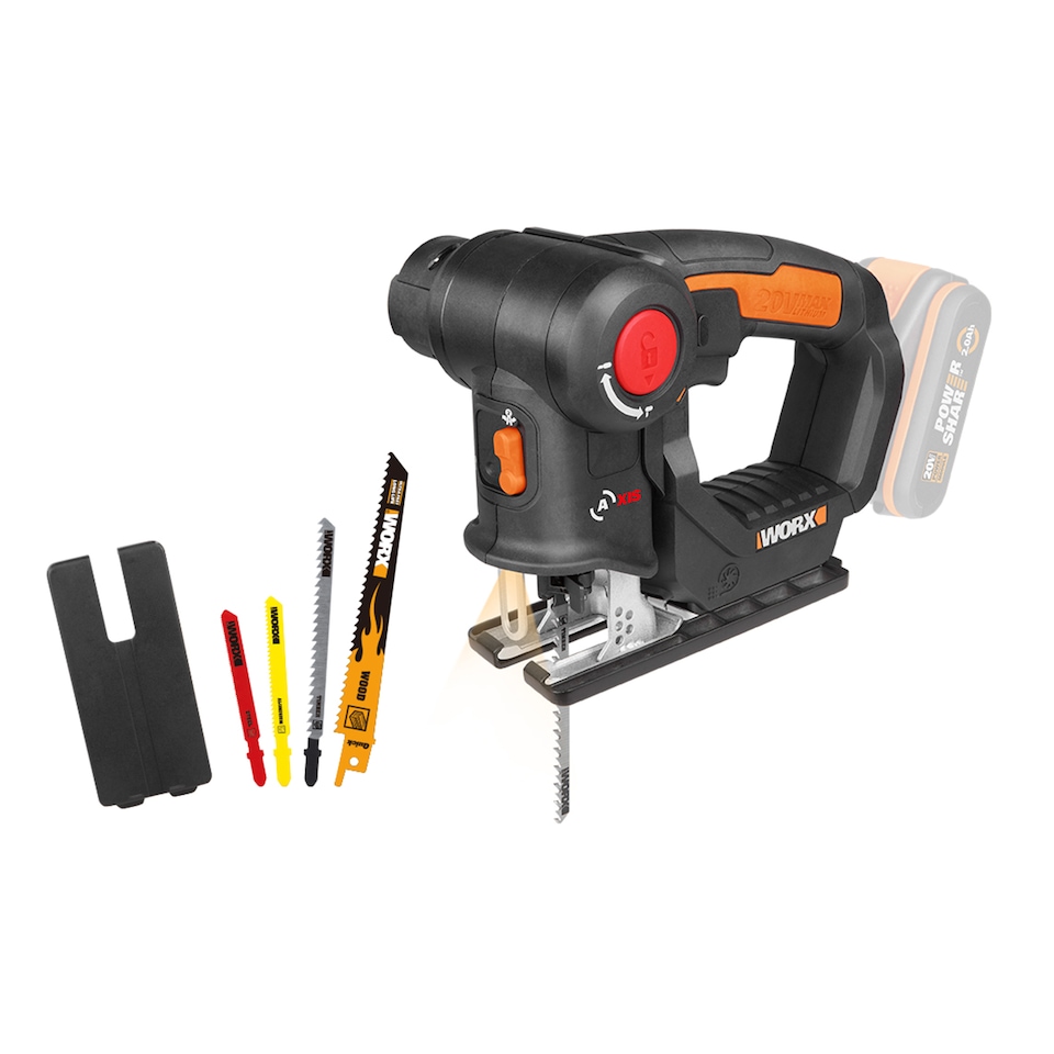 image 1 of WORX 20V AXIS Cordless 2-in-1 Jigsaw & Reciprocating Saw (BARE TOOL) WX550.9
