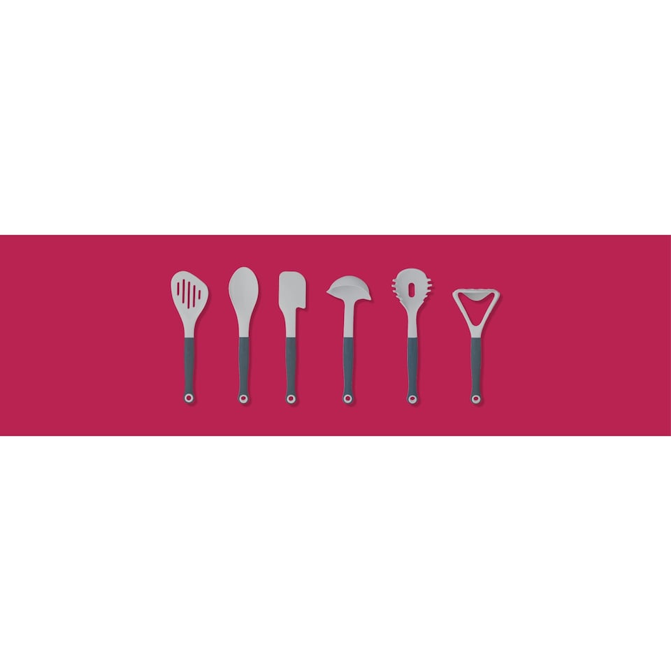 image 1 of Colourworks Spatula Grey Soft Touch Handle