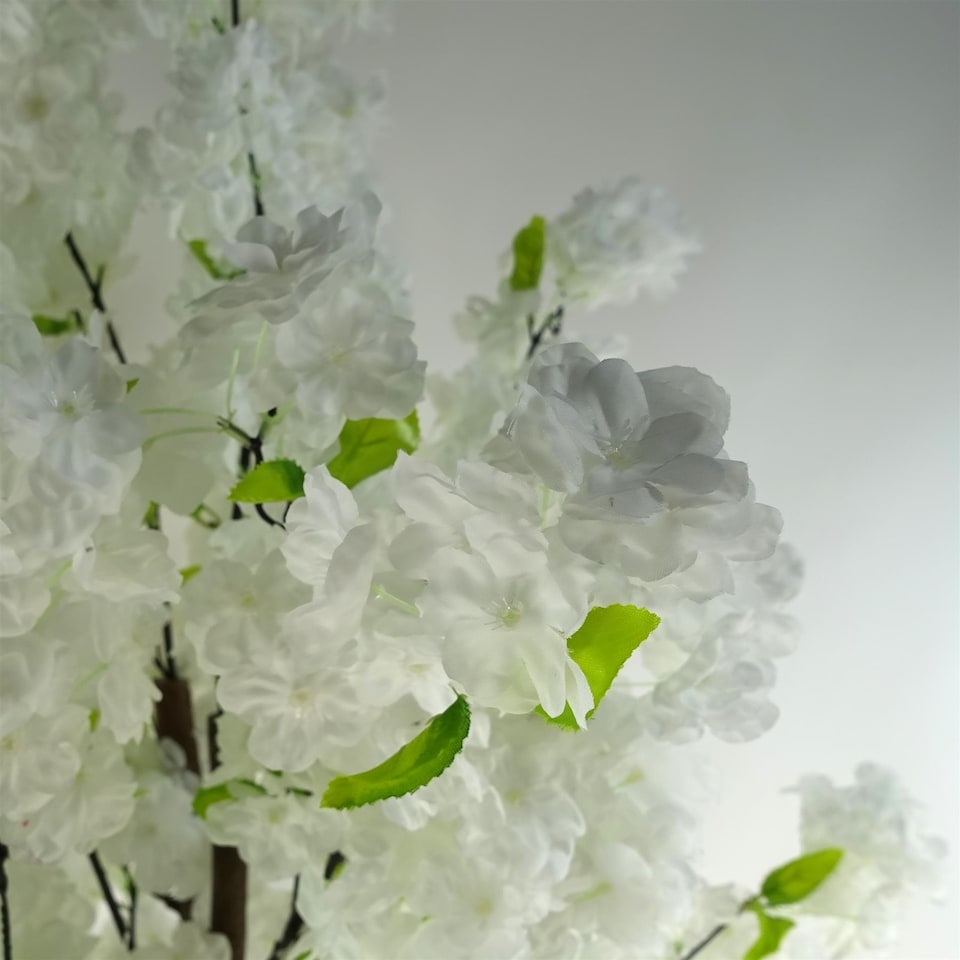 image 1 of 150cm Artificial White Cherry Blossom Tree
