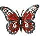 image 2 of Set of 4 Red Small Metal Butterflies Garden/Home Wall Art Ornament