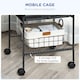 image 4 of PawHut 156cm Bird Cage,Large Parrot Cage with Open Play Top, Perch, Seed Guard, Wheels, Storage Shelf for Budgie, Cockatiel, Conure, Lovebird, Dark Grey