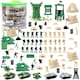 image 1 of 100‑Piece Army Toy Set with Soldier Figures, Airplane, Flag & Accessories – Portable Military Playset for Kids Ages 4–6