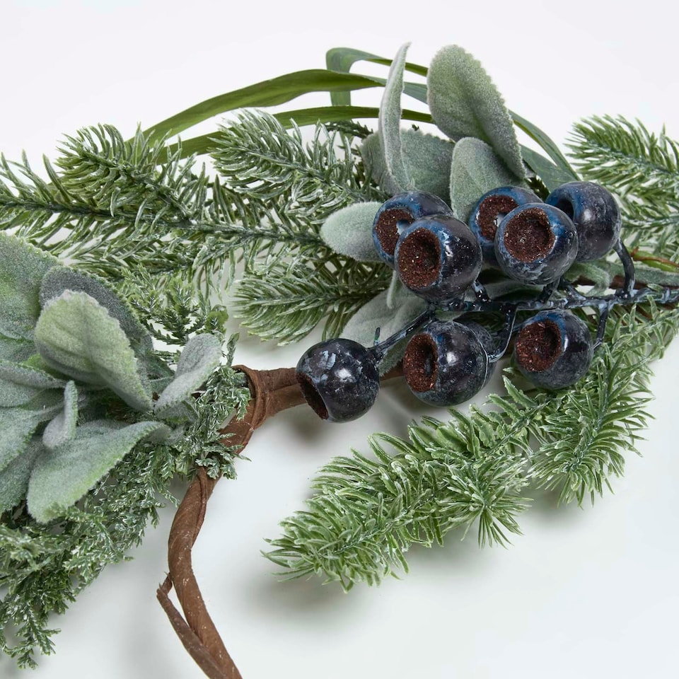 image 1 of Homescapes Artificial Blueberry Garland, 150 cm