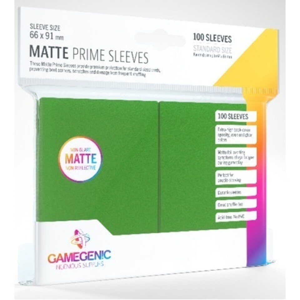 Gamegenic - Matte Prime Sleeves (100) - Green