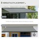 image 6 of Outsunny 3.5x3m LED Light Cassette Electric/Manual Awning Window Sun Shade Grey 