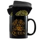 image 1 of Queen 315ml Mug and Sock Set - Black/Yellow - One Size