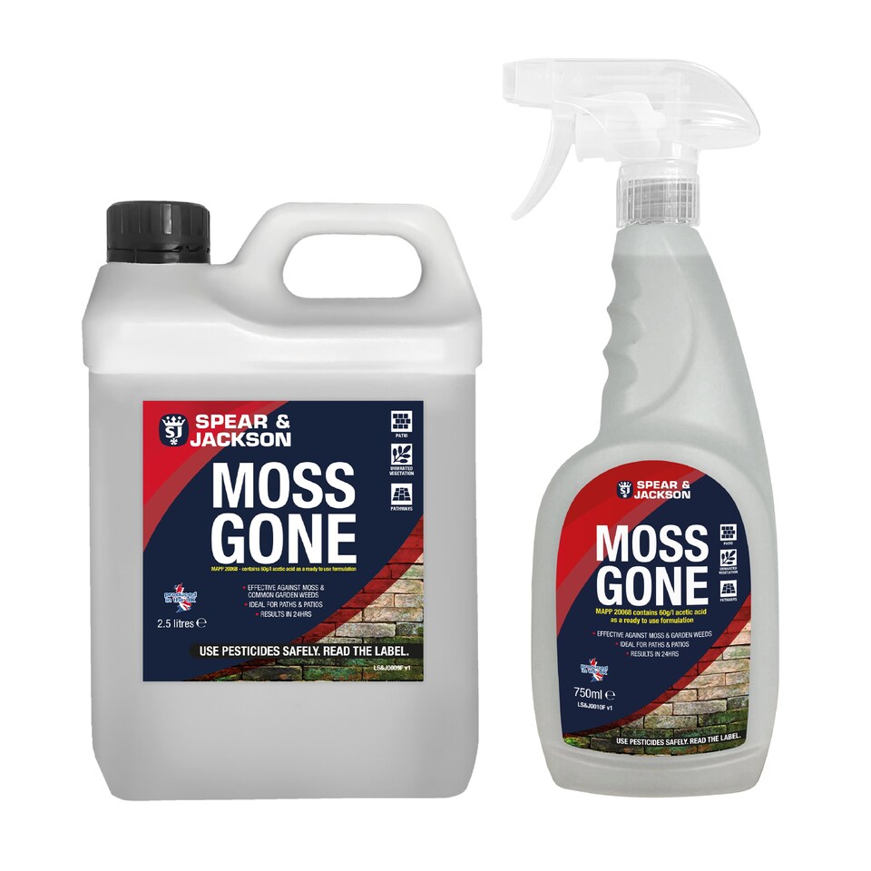image 1 of Spear & Jackson Moss Gone - Moss Killer 2.5L + 750ml
