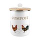 image 1 of Country Farm Animals Compost Caddy - Metal 2L Decorative Kitchen Food Waste Bin